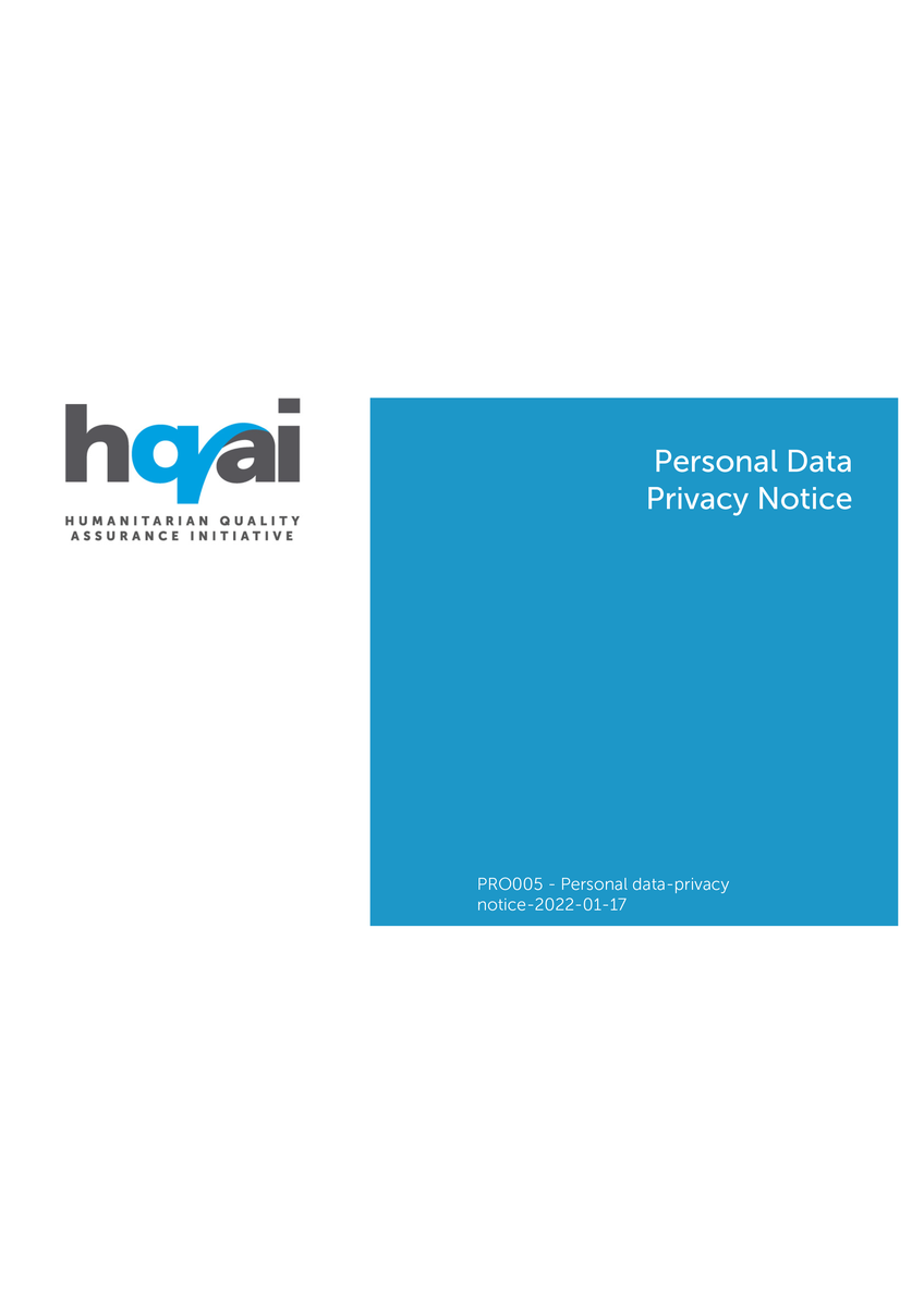 Personal Data Privacy Notice